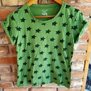 Army Green Star Patterned Tee